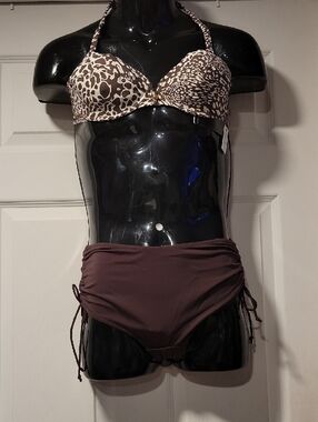 Fantasie Brown and Cream Animal-Print Underwire Bra
